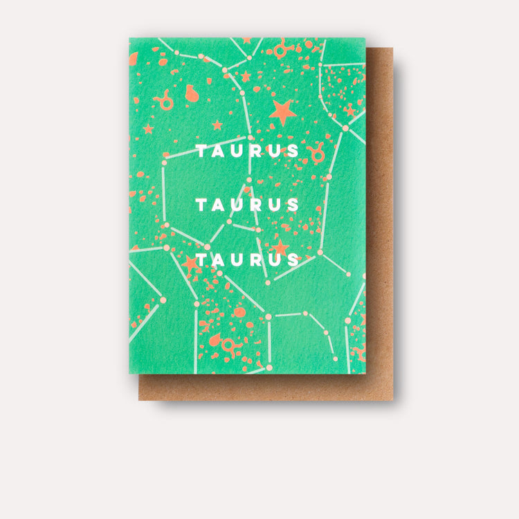 Cosmic Taurus Astro Birthday Card