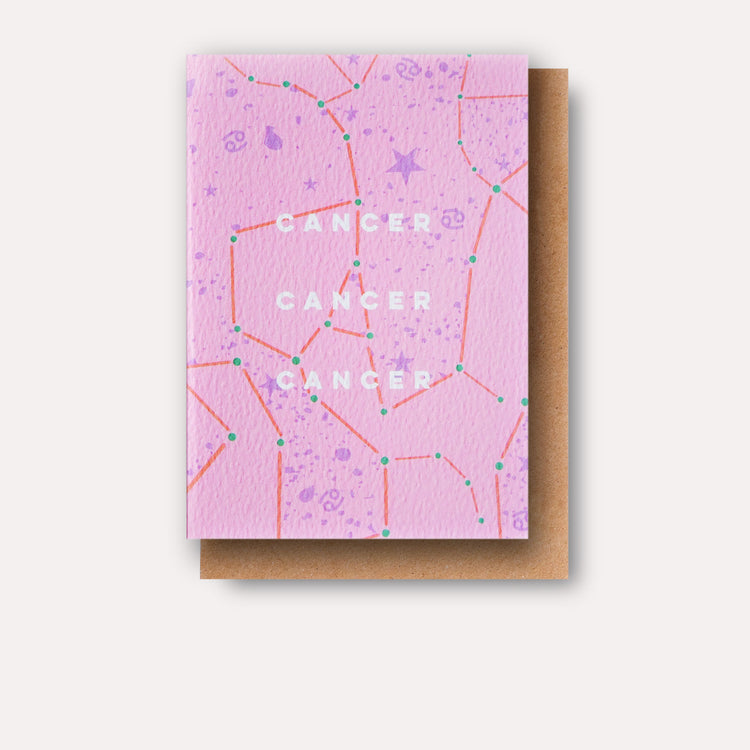 Cosmic Cancer Astro Birthday Card