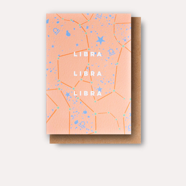 Cosmic Libra Astro Birthday Card