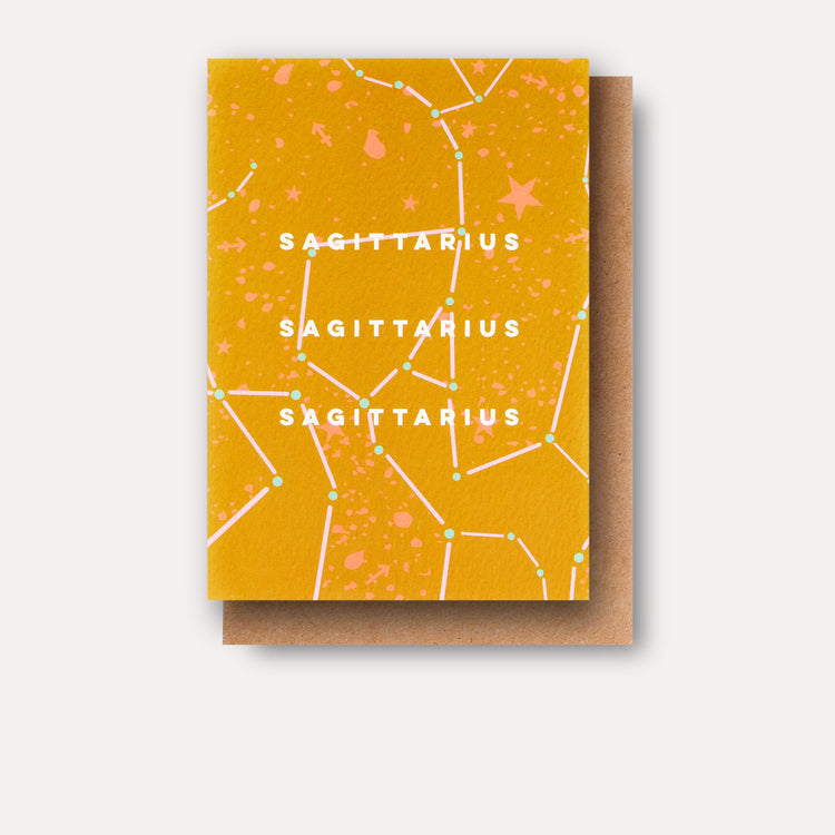 Cosmic Sagittarius Astro Birthday Card