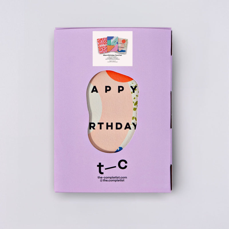 The Completist Miami Birthday Card Set