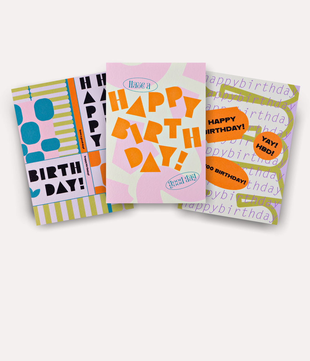 Hinoki Birthday Card Set