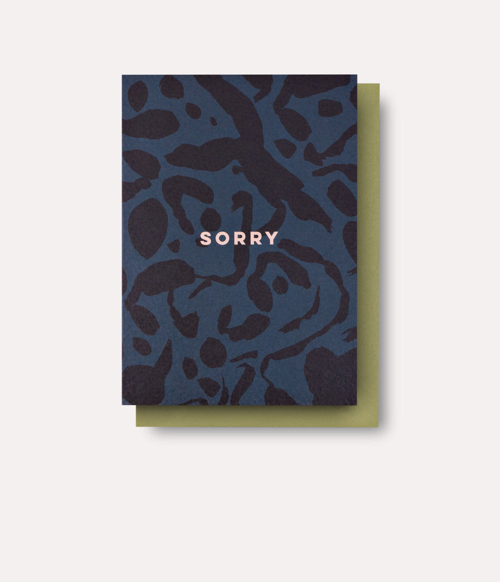 Inky Sorry Card