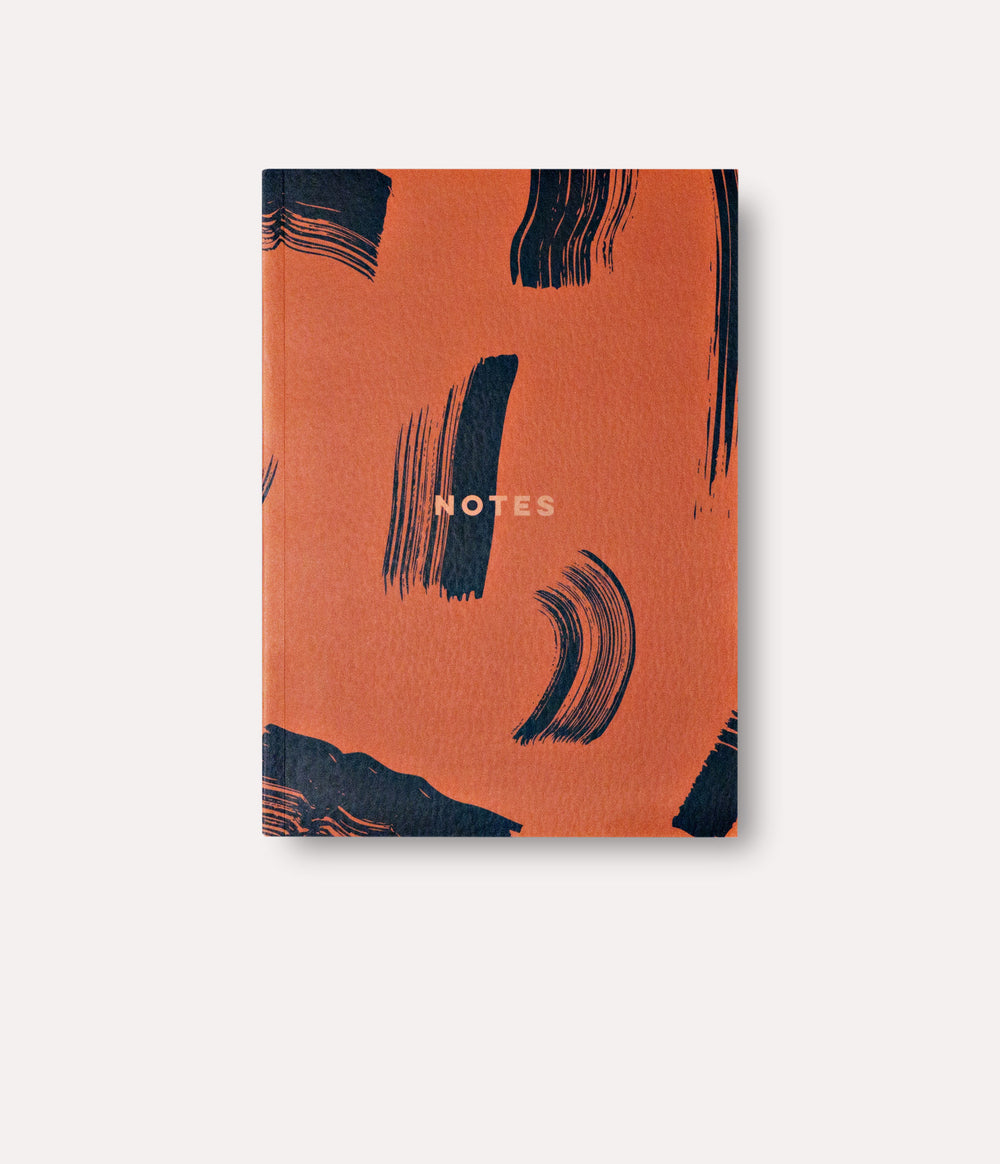 Burnt Peach Shadow Brush A5 Lay Flat Notebook