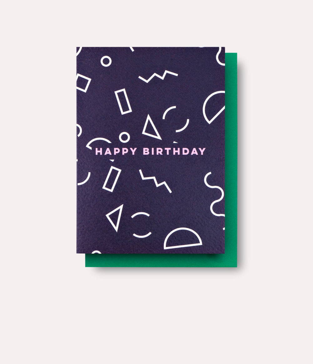 Birthday Mini Memphis Shapes Card