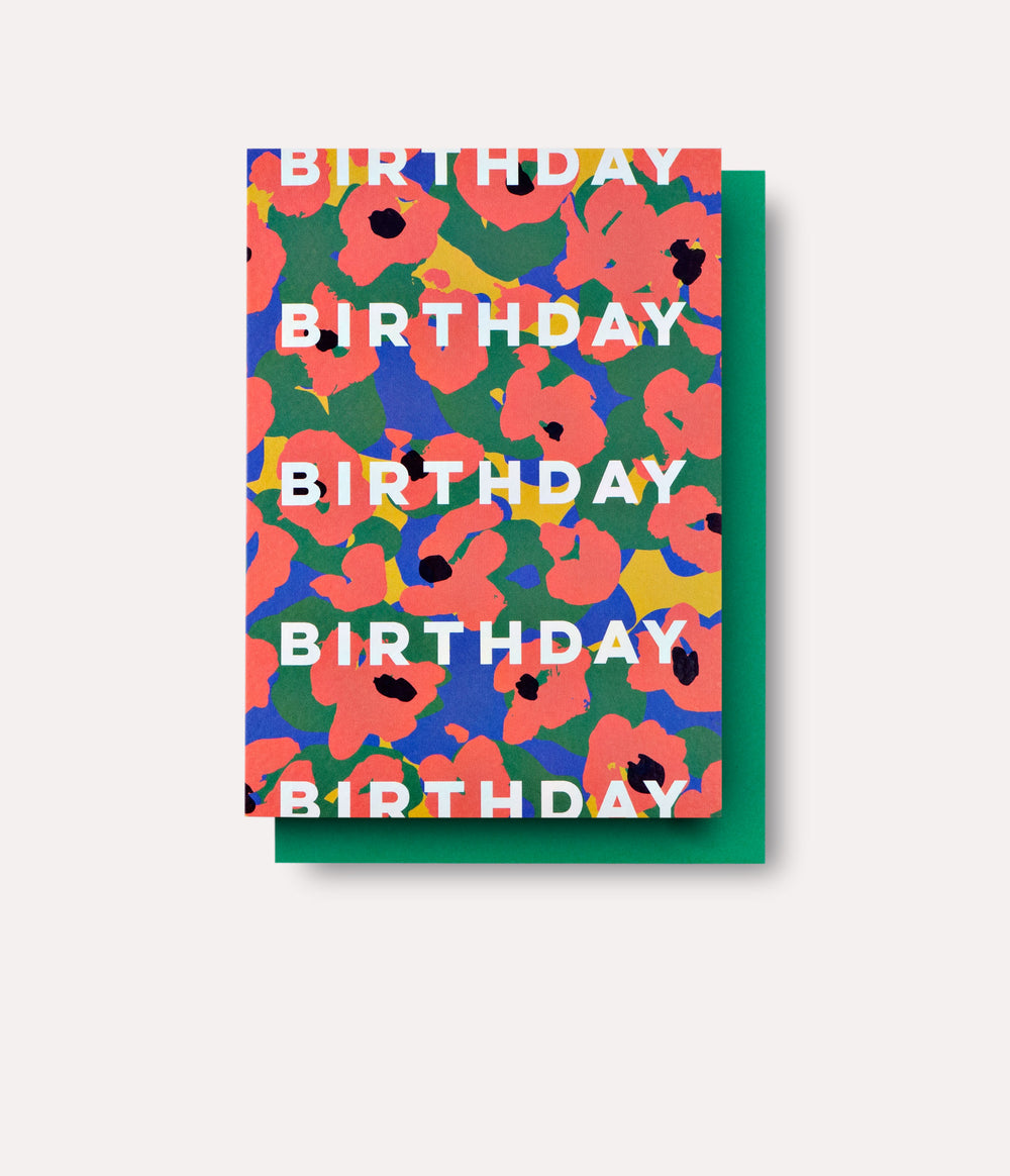 Painter Flower Birthday Card