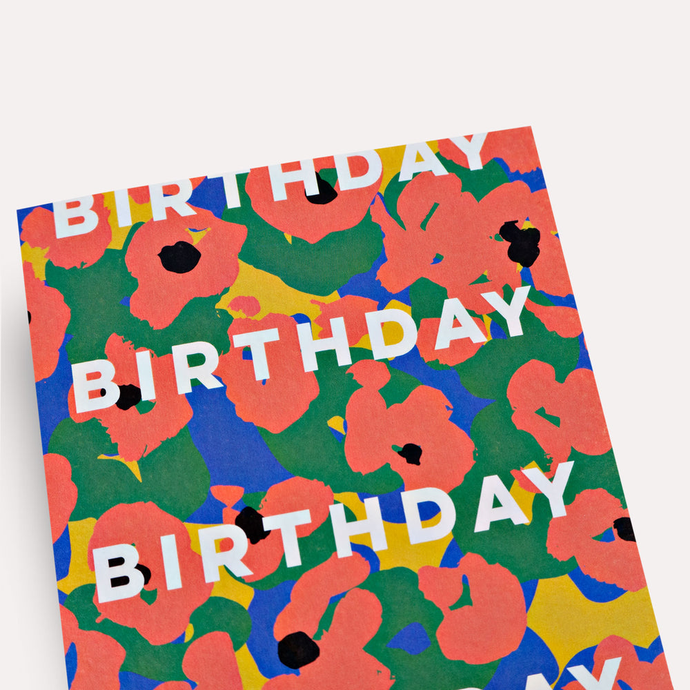 Painter Flower Birthday Card