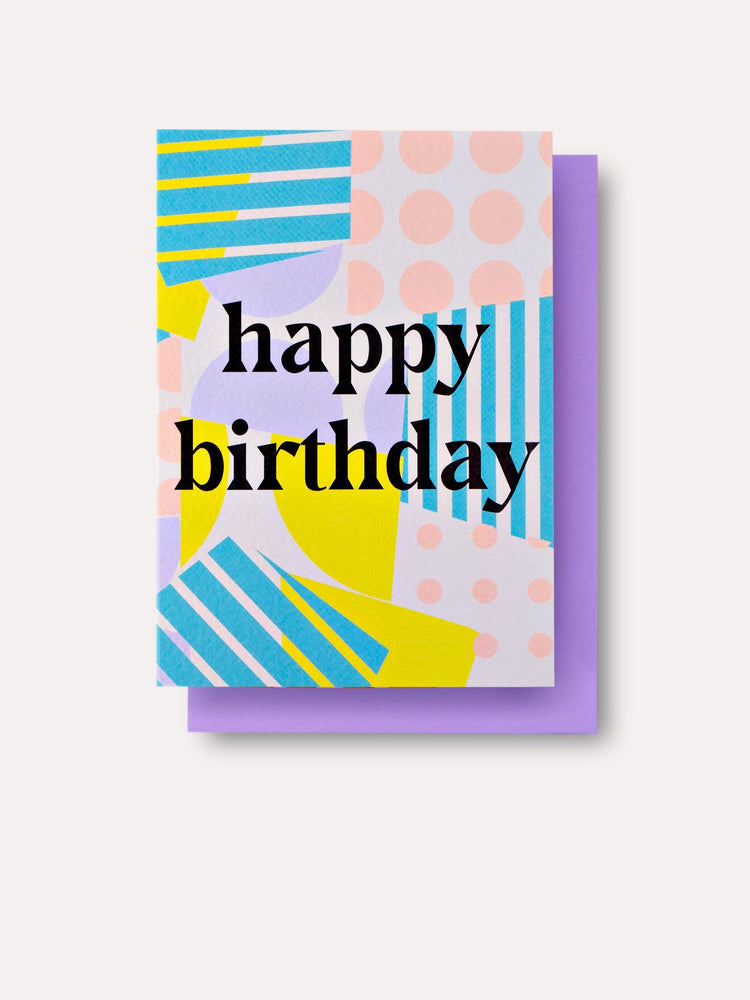 The Completist Spots + Stripes Birthday Card