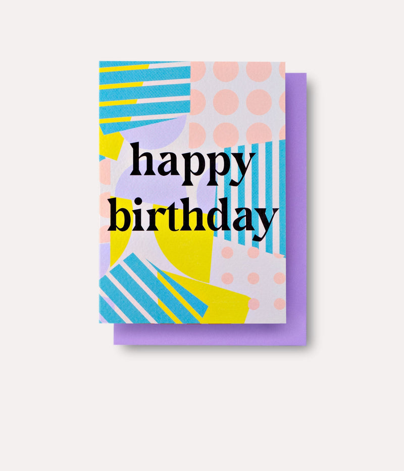 The Completist Spots + Stripes Birthday Card