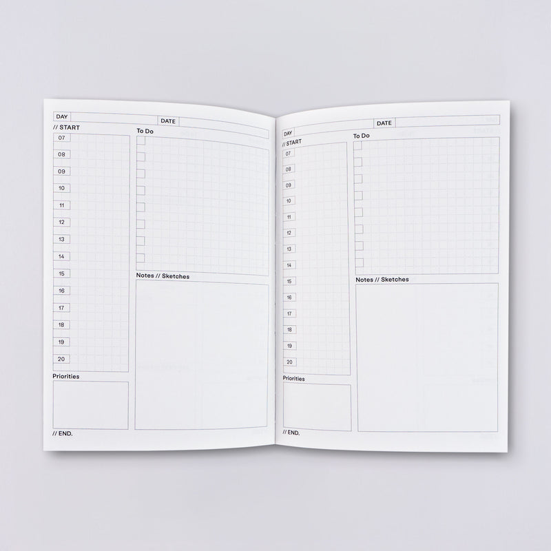 Beams Undated Daily Planner Book