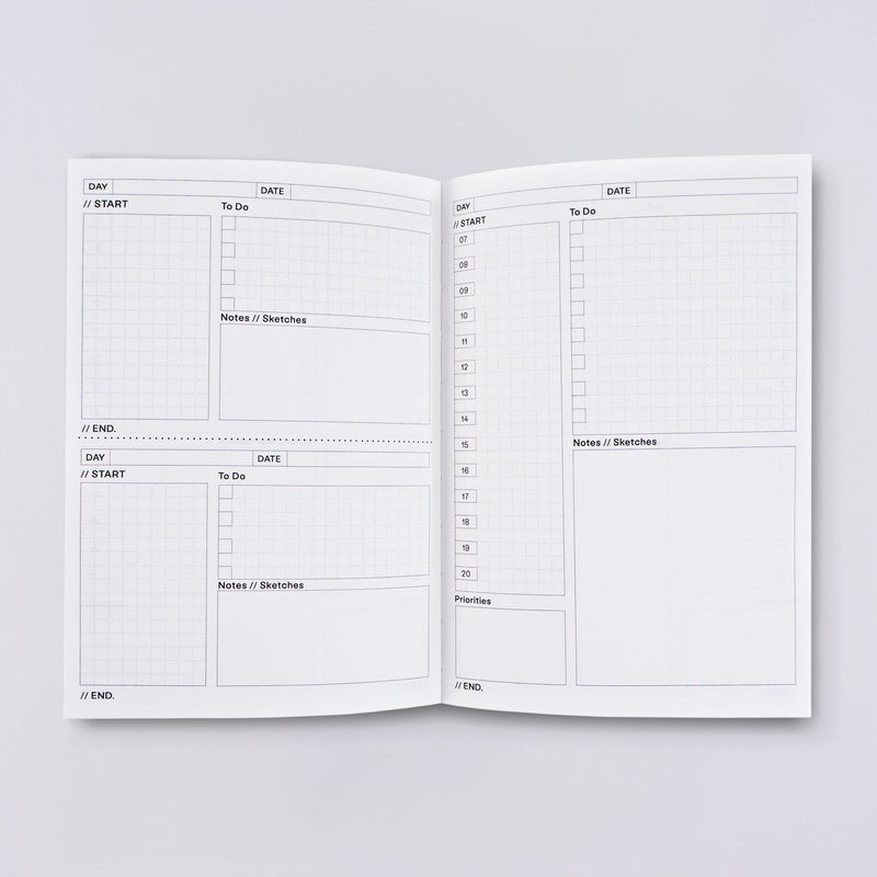 Beams Undated Daily Planner Book