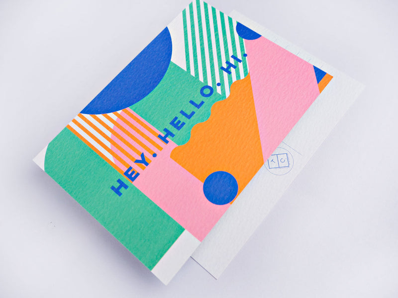 The Completist Miami Stripes Postcard