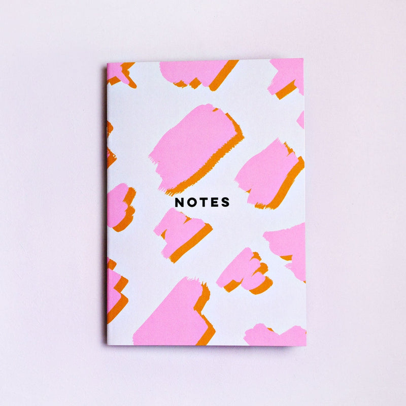 The Completist pink animal print notebook