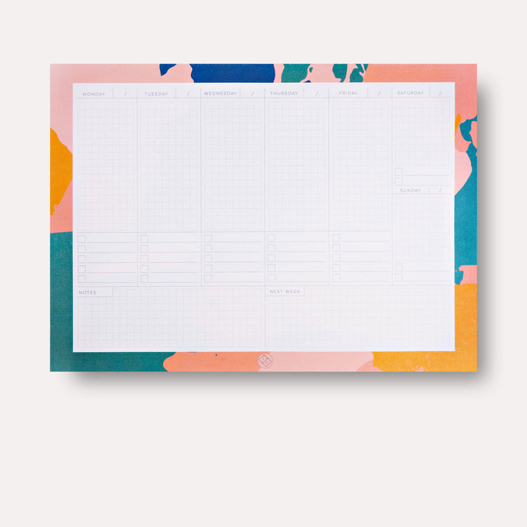 Palette Knife Weekly Planner Pad