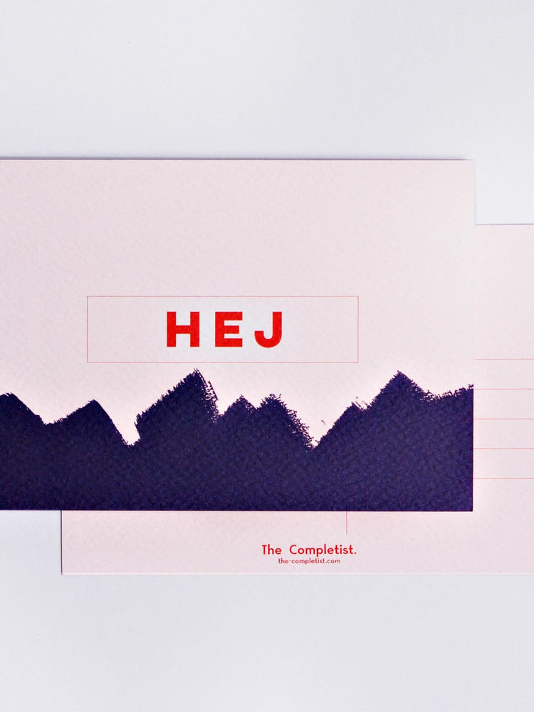 The Completist Hej Postcard