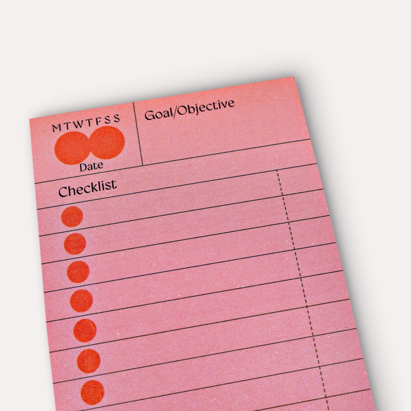 The Completist Hinoki Goal Checklist Sticky Notes