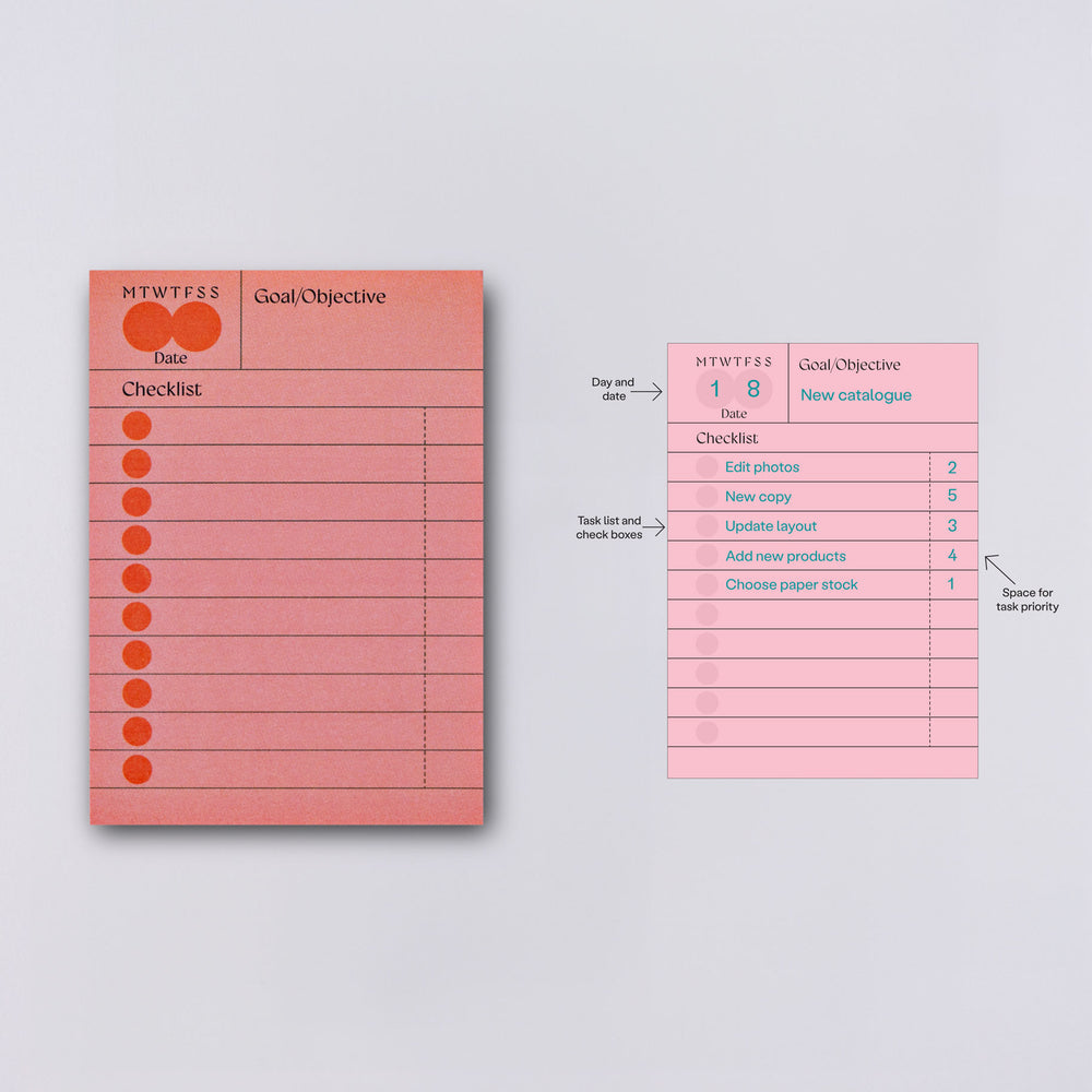 Hinoki Goal Checklist Sticky Notes