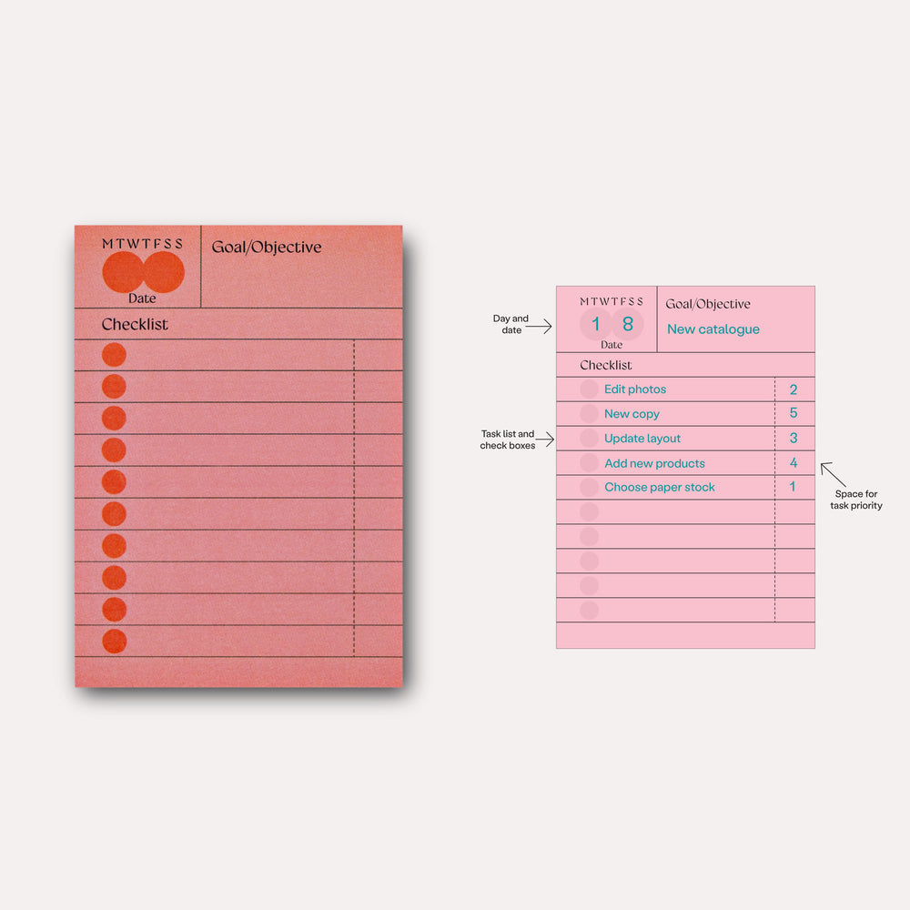 Hinoki Goal Checklist Sticky Notes