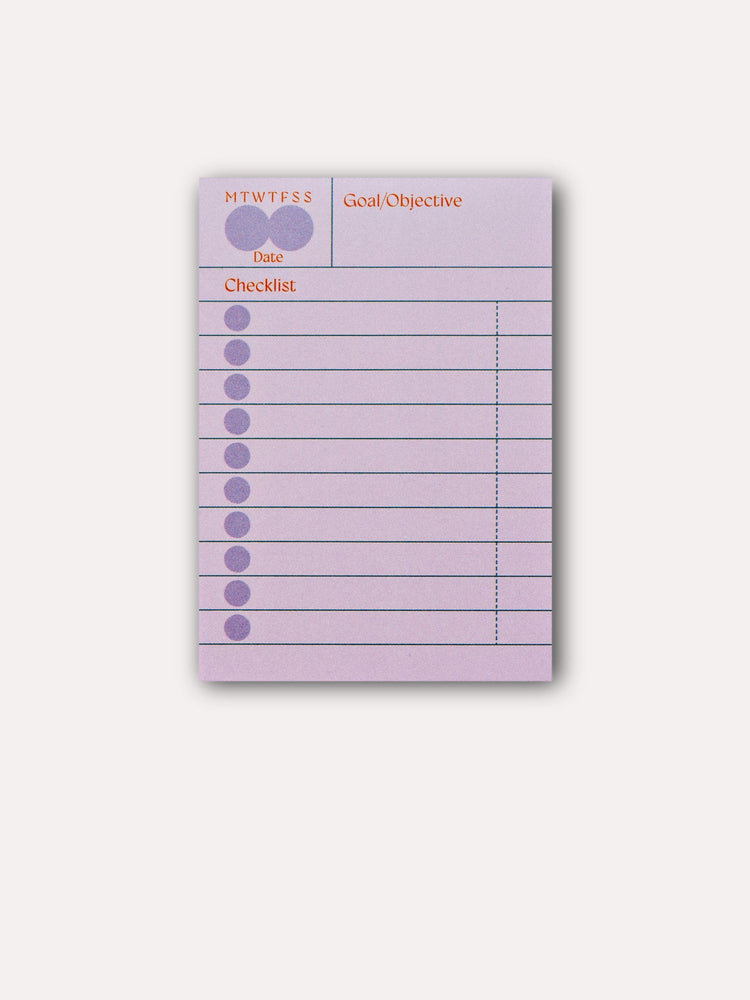 The Completist Ginger Goal Checklist Sticky Notes