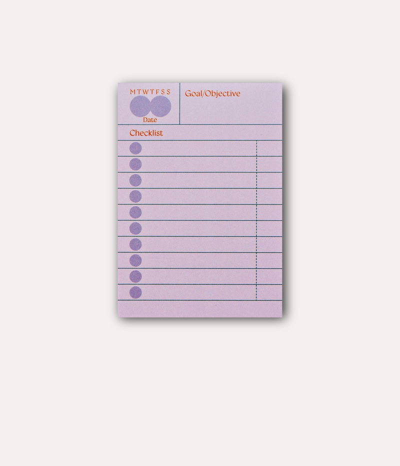 The Completist Ginger Goal Checklist Sticky Notes