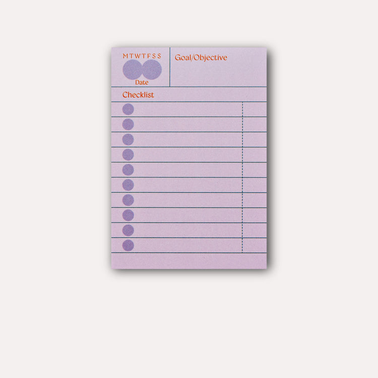 Ginger Goal Checklist Sticky Notes