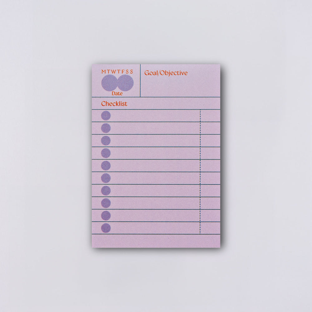 Ginger Goal Checklist Sticky Notes