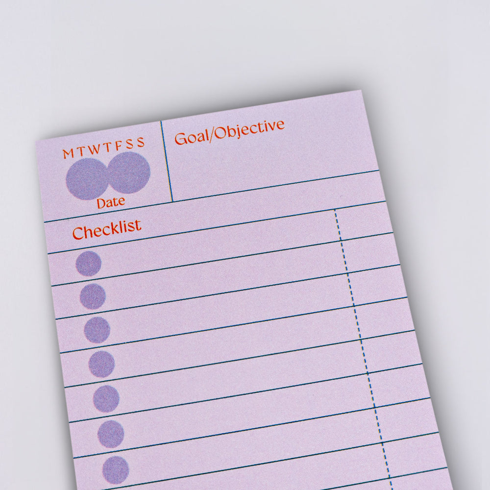 Ginger Goal Checklist Sticky Notes