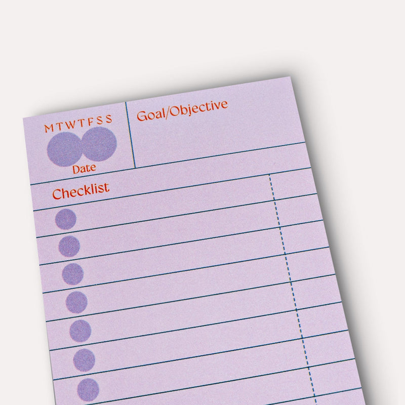 The Completist Ginger Goal Checklist Sticky Notes