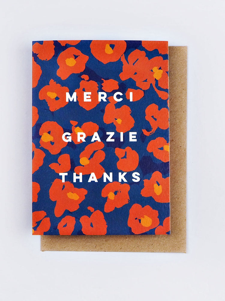 The Completist Painter Flower Thank You Card