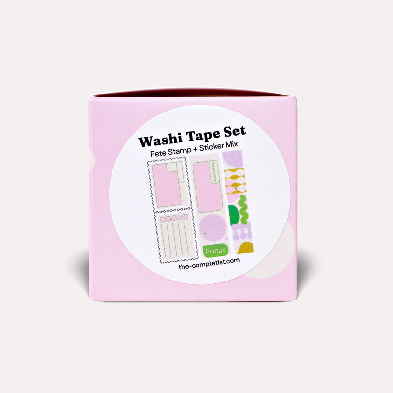 Tabs Stamp + Sticker Mix Washi Tape Set