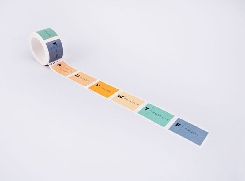 The Completist Days of the Week Stamp Washi Tape