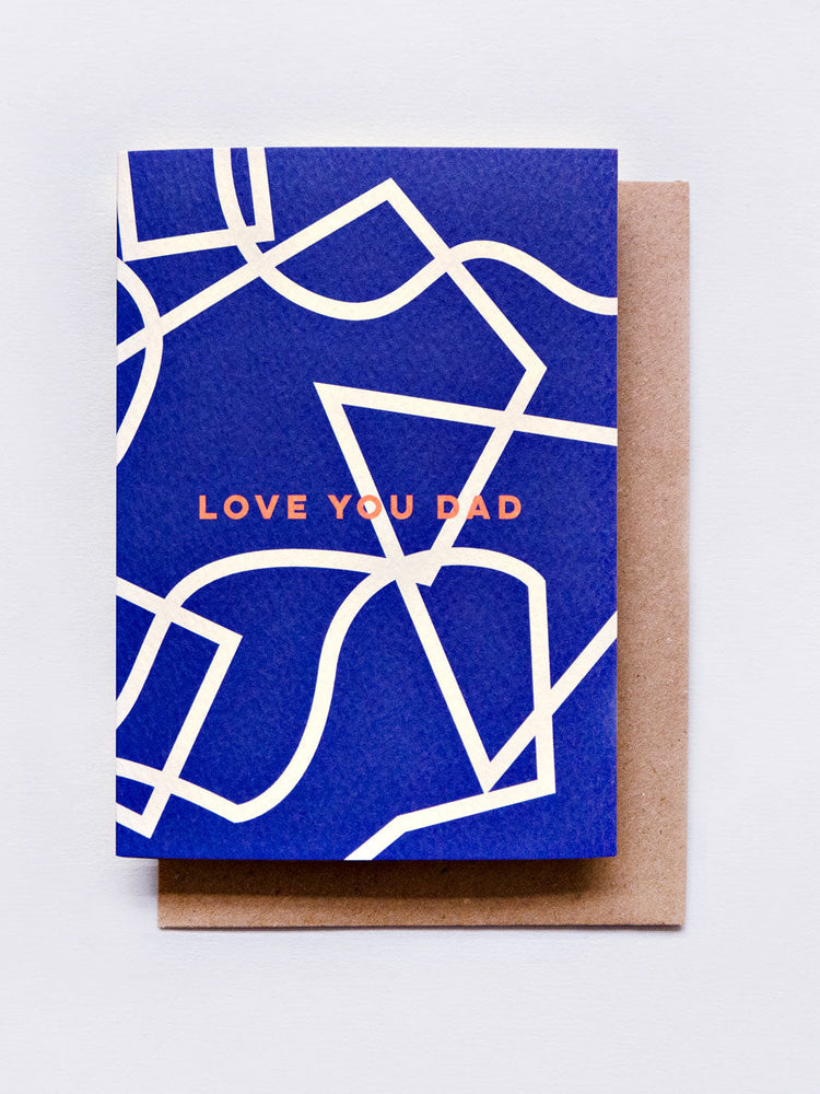 The Completist Love You Dad Shapes Card